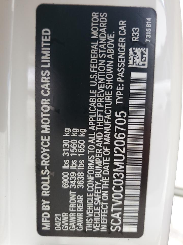 SCATV0C03MU206705 2021 Rolls-Royce Ghost