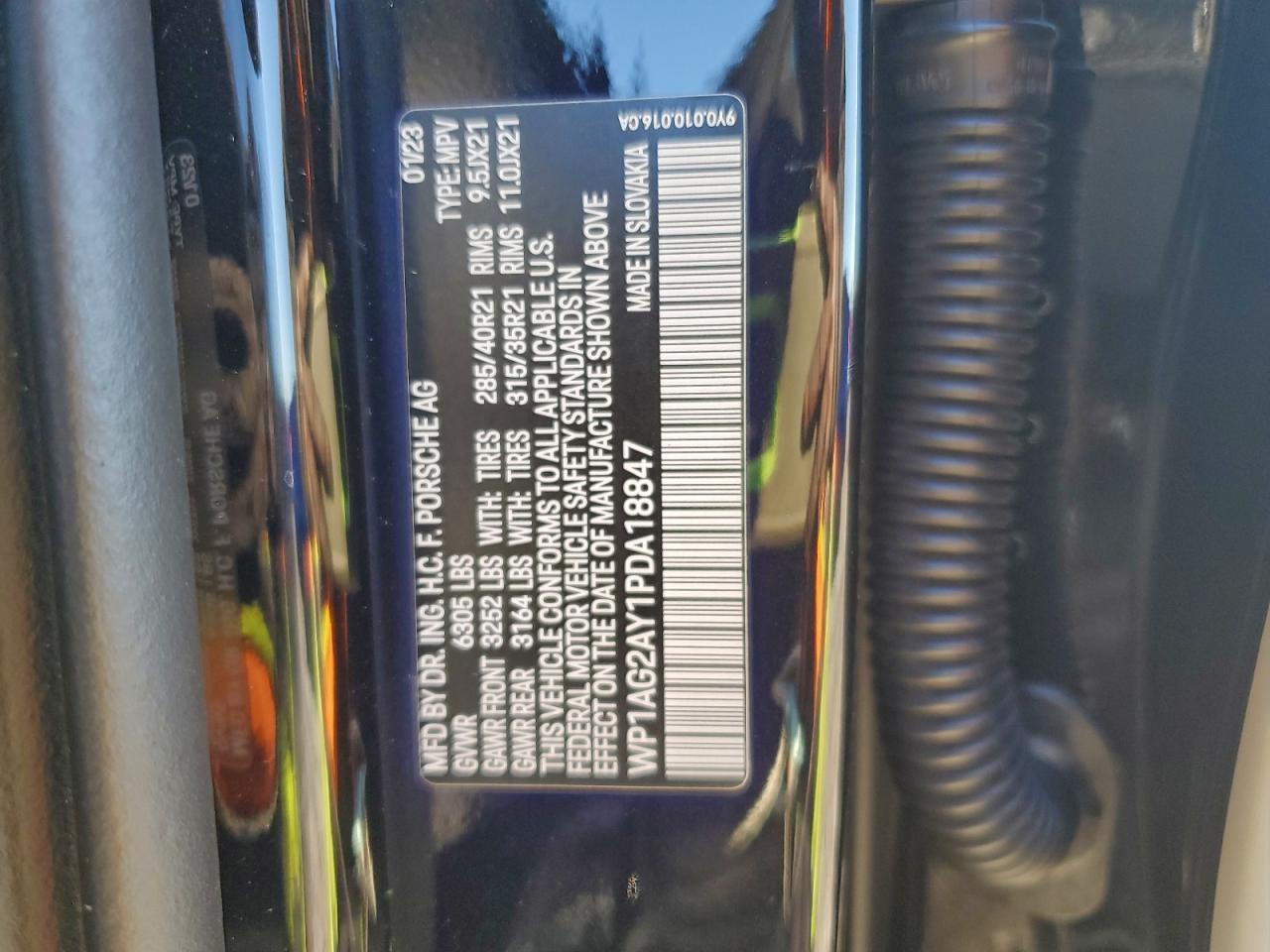 2023 Porsche Cayenne Gts VIN: WP1AG2AY1PDA18847 Lot: 94558675