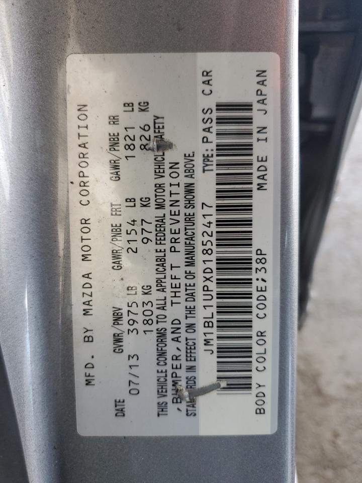 2013 Mazda 3 I VIN: JM1BL1UPXD1852417 Lot: 91689655