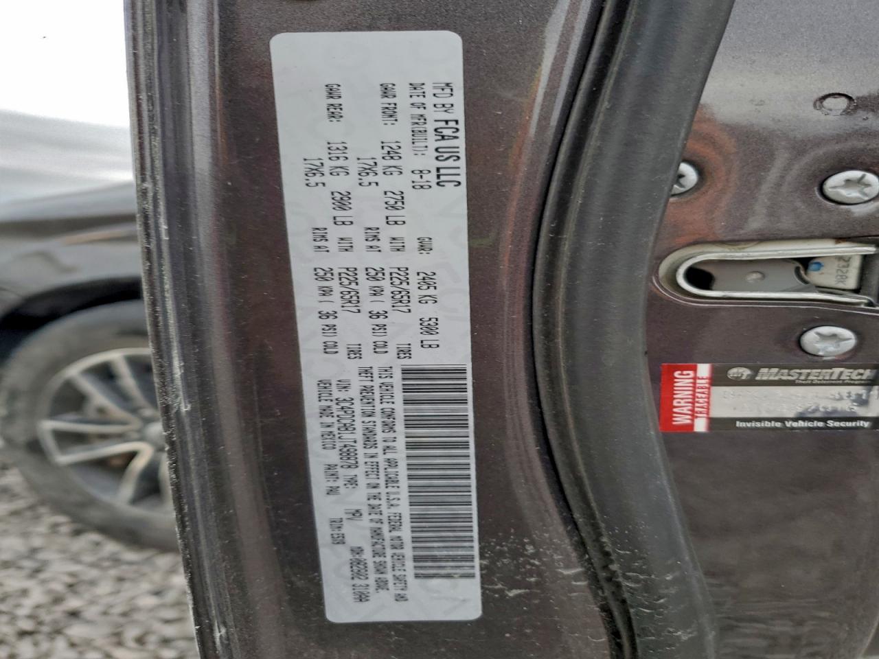 2018 Dodge Journey Se VIN: 3C4PDCAB1JT498878 Lot: 93629185