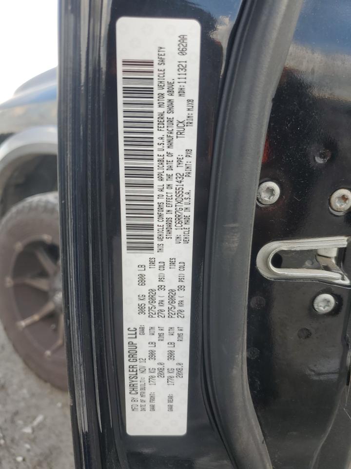 2013 Ram 1500 Slt VIN: 1C6RR7GTXDS551432 Lot: 93505305