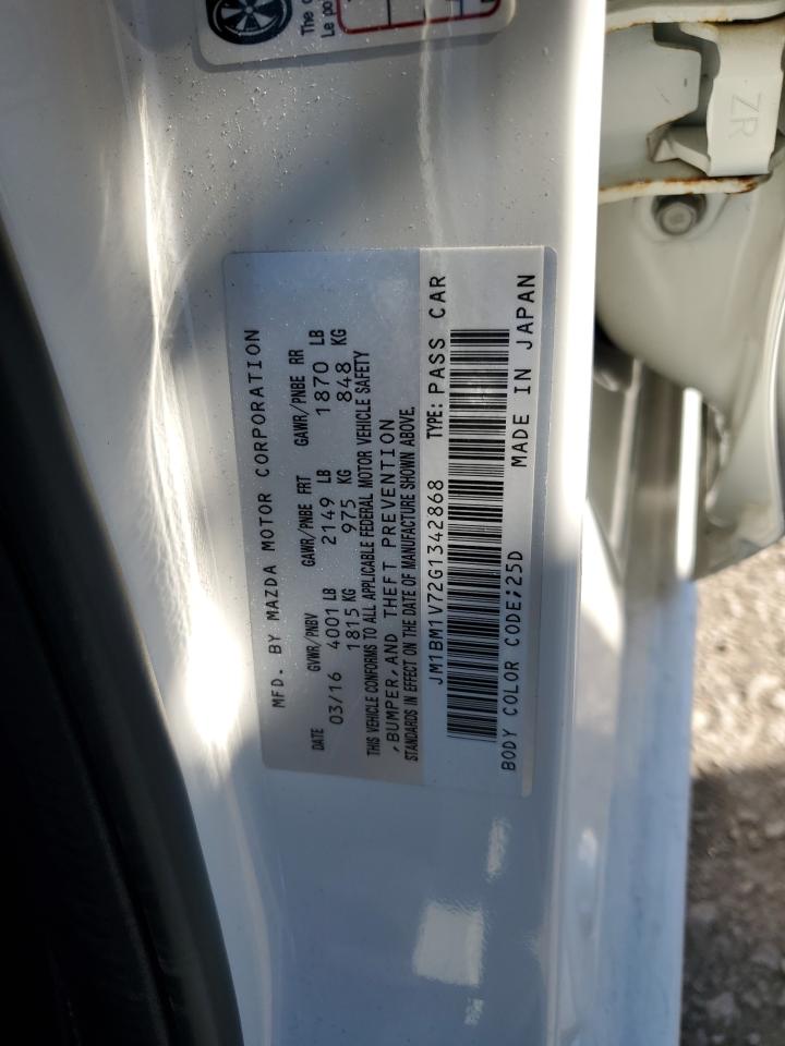 2016 Mazda 3 Touring VIN: JM1BM1V72G1342868 Lot: 90736865