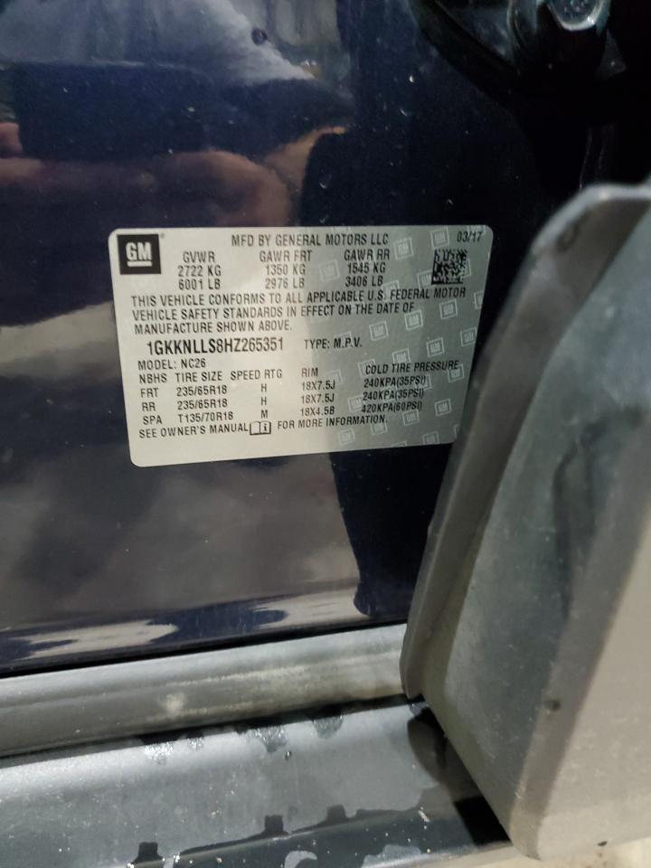 2017 GMC Acadia Sle VIN: 1GKKNLLS8HZ265351 Lot: 91692705