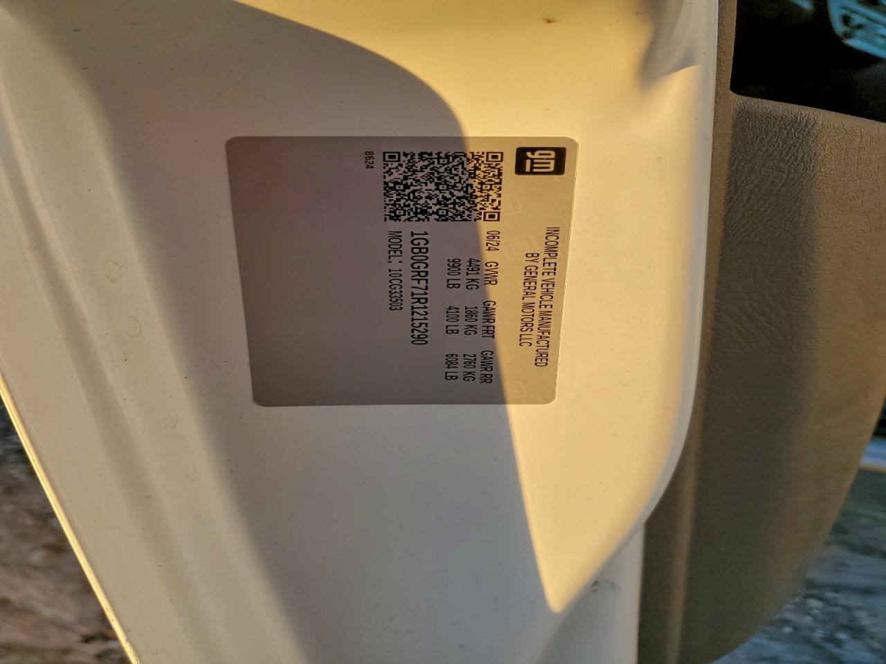 2024 Chevrolet Express G3500 VIN: 1GB0GRF71R1215290 Lot: 94449475