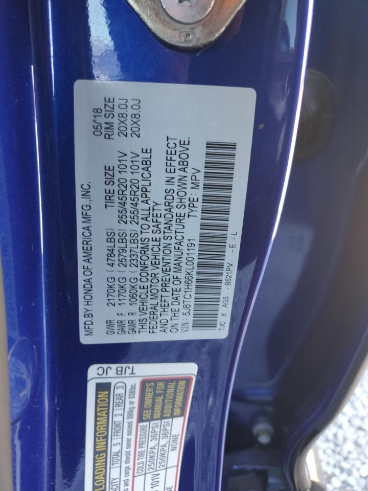 2019 Acura Rdx A-Spec VIN: 5J8TC1H66KL001191 Lot: 92319925