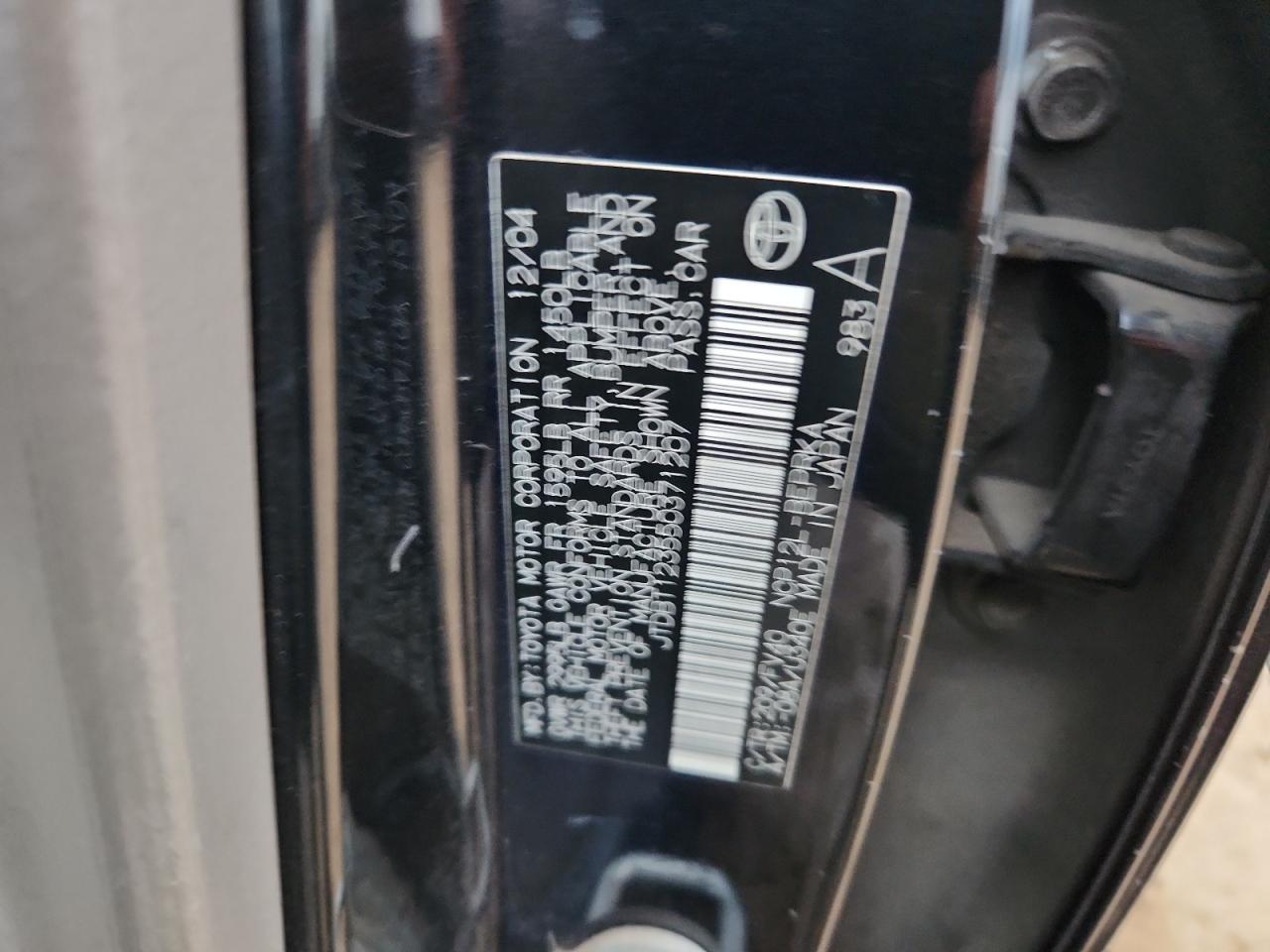 2005 Toyota Echo VIN: JTDBT123550371207 Lot: 93488595