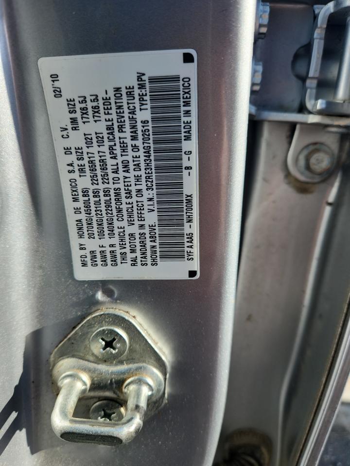 2010 Honda Cr-V Lx VIN: 3CZRE3H34AG702516 Lot: 91429525