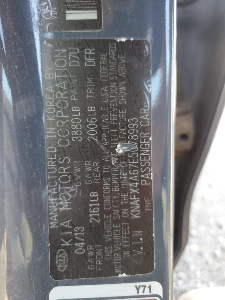 2014 Kia Forte Lx VIN: KNAFX4A67E5078993 Lot: 93025355