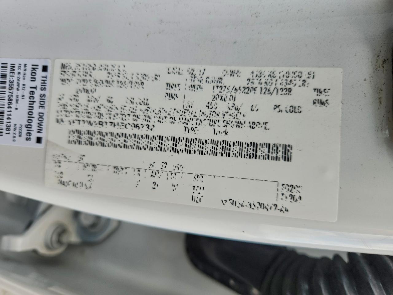 2017 Ford F250 Super Duty VIN: 1FT7W2BT7HEC96732 Lot: 93887205