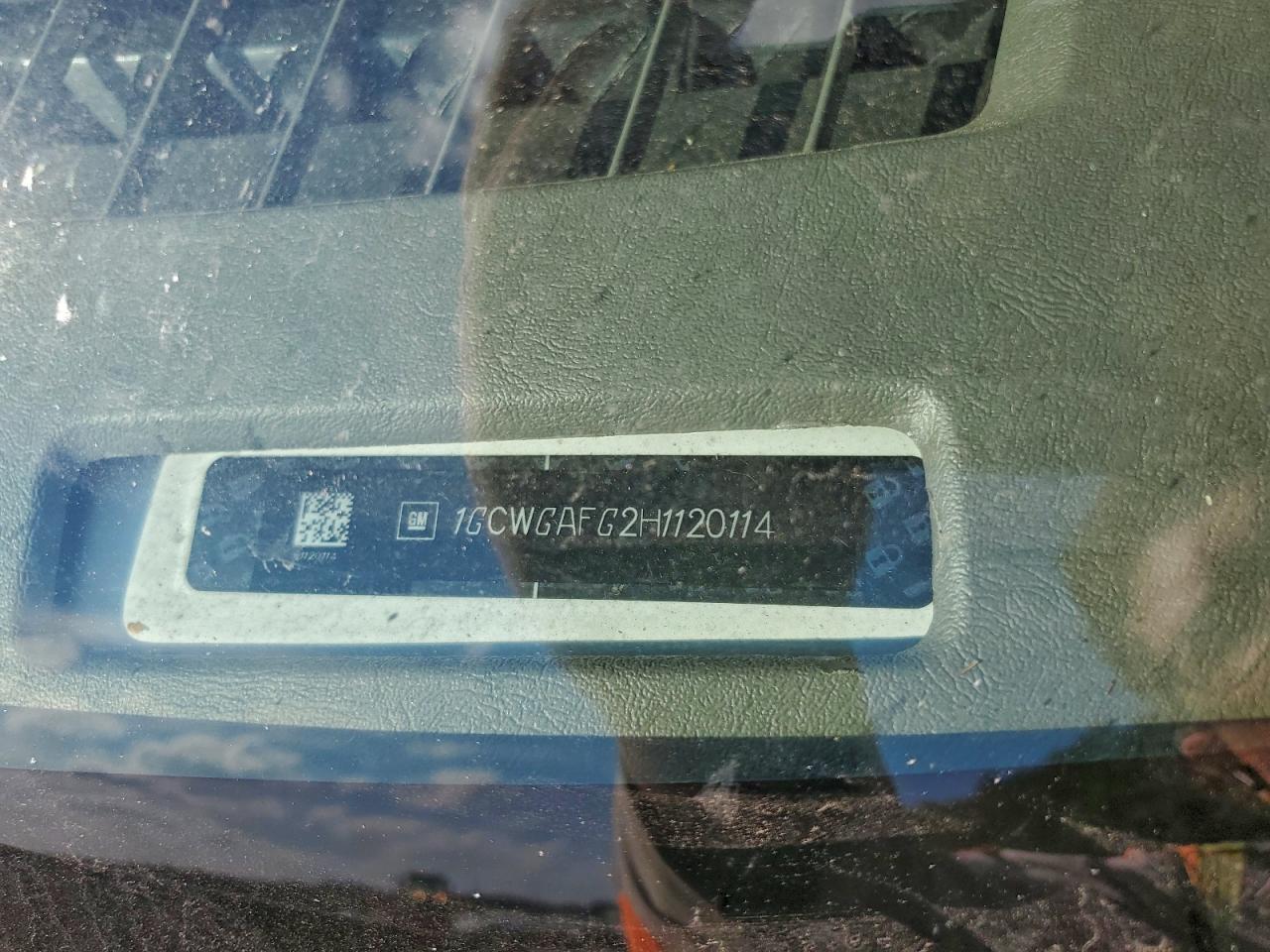 2017 Chevrolet Express G2500 VIN: 1GCWGAFG2H1120114 Lot: 93751595