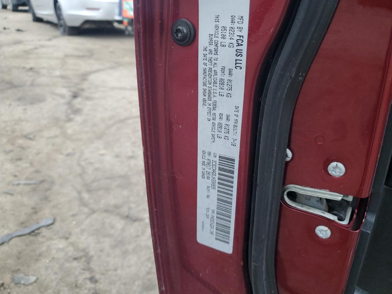 2018 Chrysler 300 Touring VIN: 2C3CCAAG5JH330935 Lot: 93053395