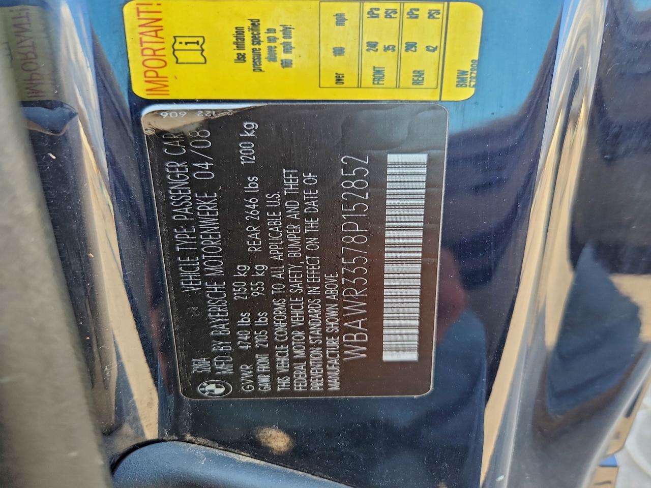 Фото: WBAWR33578P152852