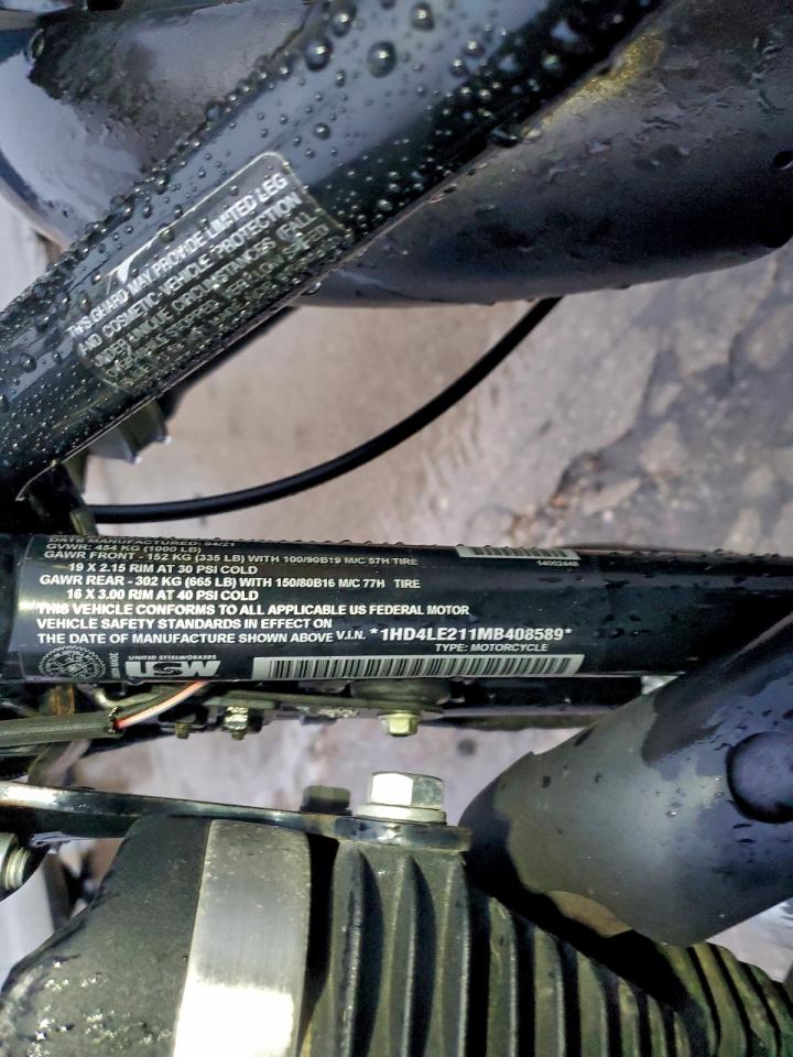 2021 Harley-Davidson Xl883 N VIN: 1HD4LE211MB408589 Lot: 94306435