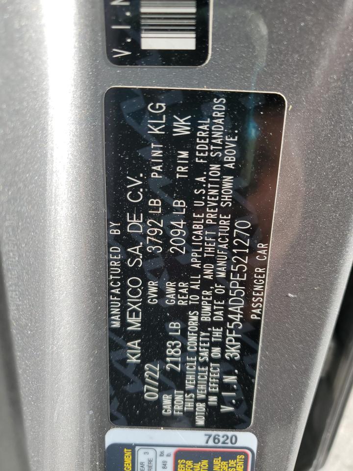 2023 Kia Forte Gt Line VIN: 3KPF54AD5PE521270 Lot: 92354305