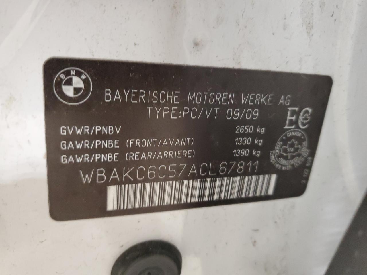 2010 BMW 750 I xDrive VIN: WBAKC6C57ACL67811 Lot: 93270825