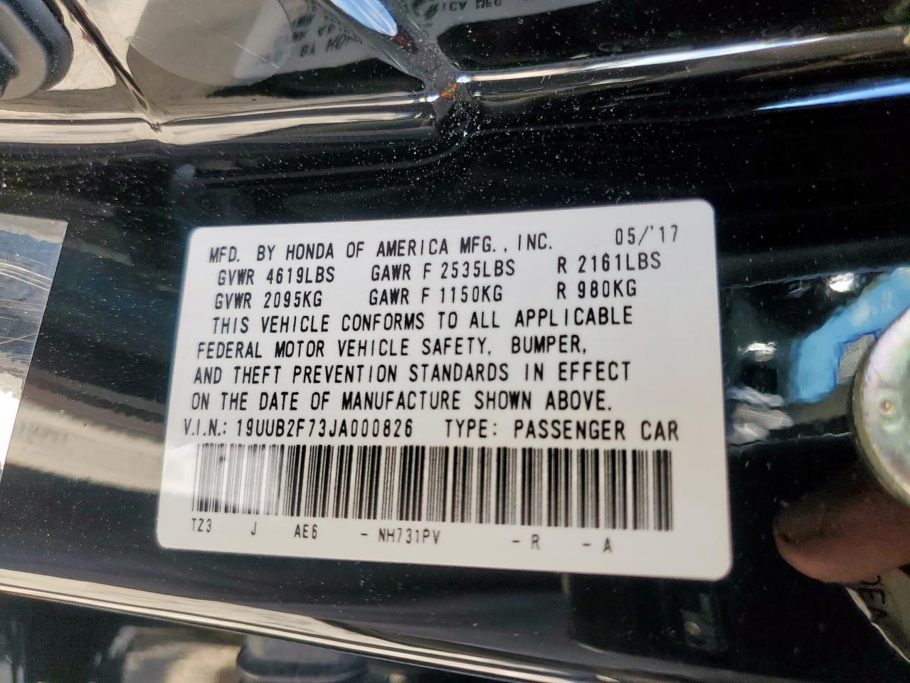 2018 Acura Tlx Advance VIN: 19UUB2F73JA000826 Lot: 93127165