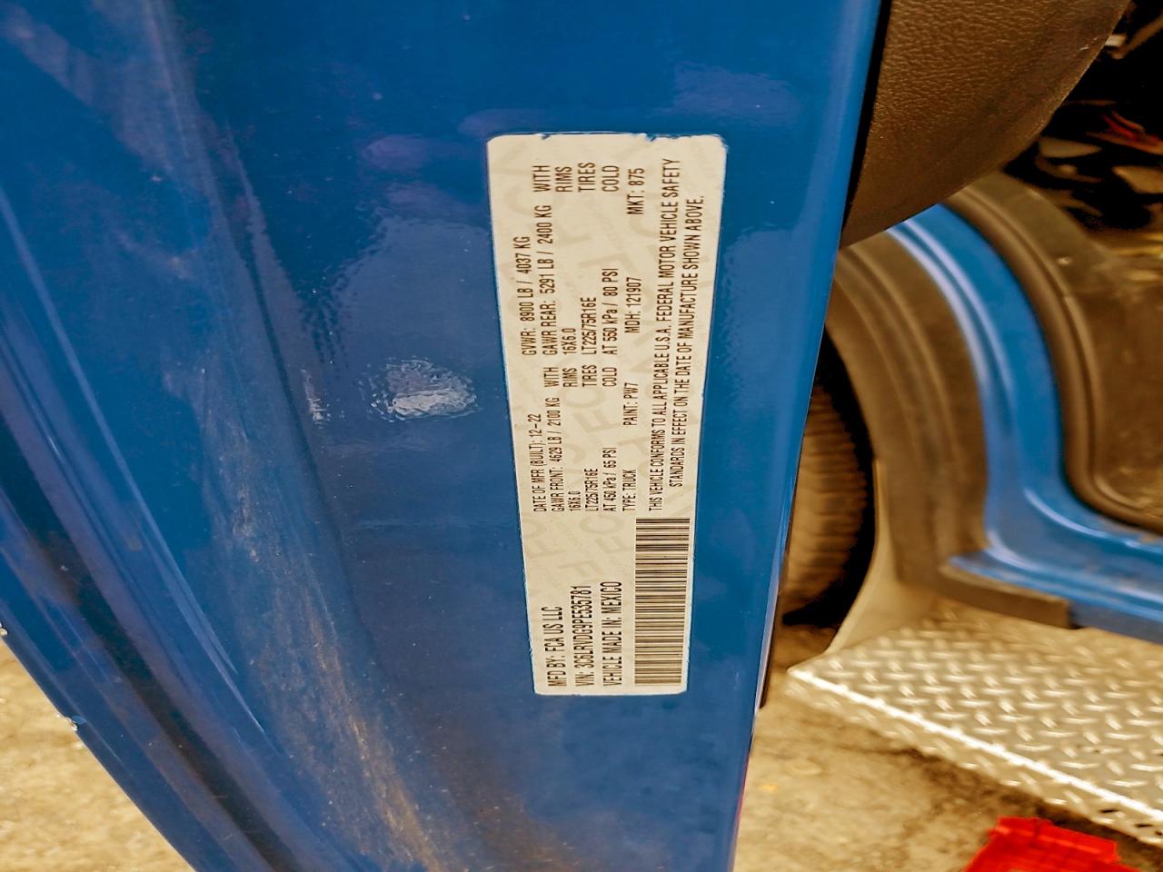 2023 Ram Promaster 2500 2500 High VIN: 3C6LRVDG9PE535781 Lot: 90310045