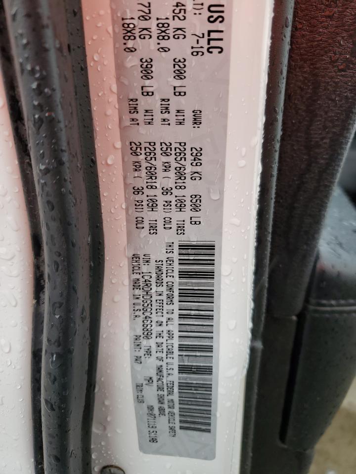 2016 Dodge Durango Limited VIN: 1C4RDHDG5GC466890 Lot: 93061625