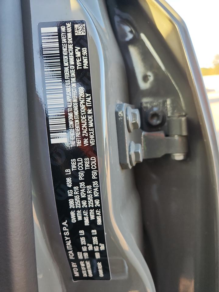 2022 Jeep Renegade Altitude VIN: ZACNJDE1XNPN72669 Lot: 91240985