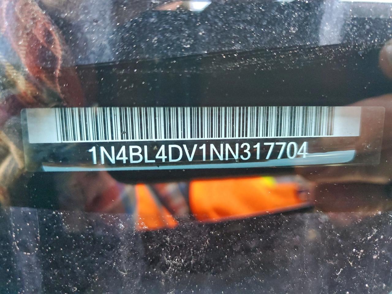 2022 Nissan Altima Sv VIN: 1N4BL4DV1NN317704 Lot: 93364015