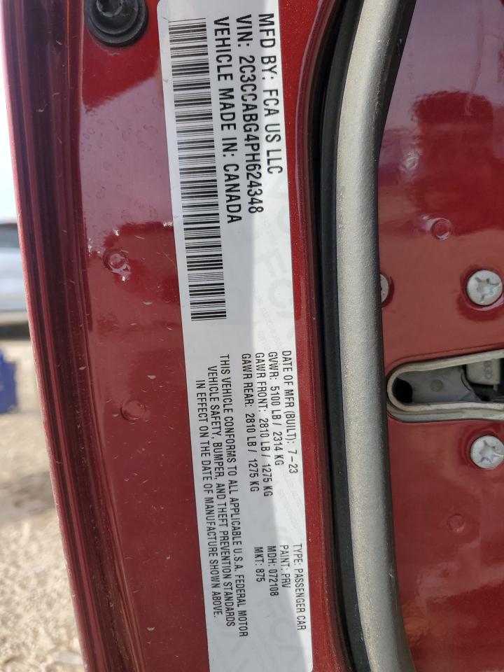 2023 Chrysler 300 S VIN: 2C3CCABG4PH624348 Lot: 91798245