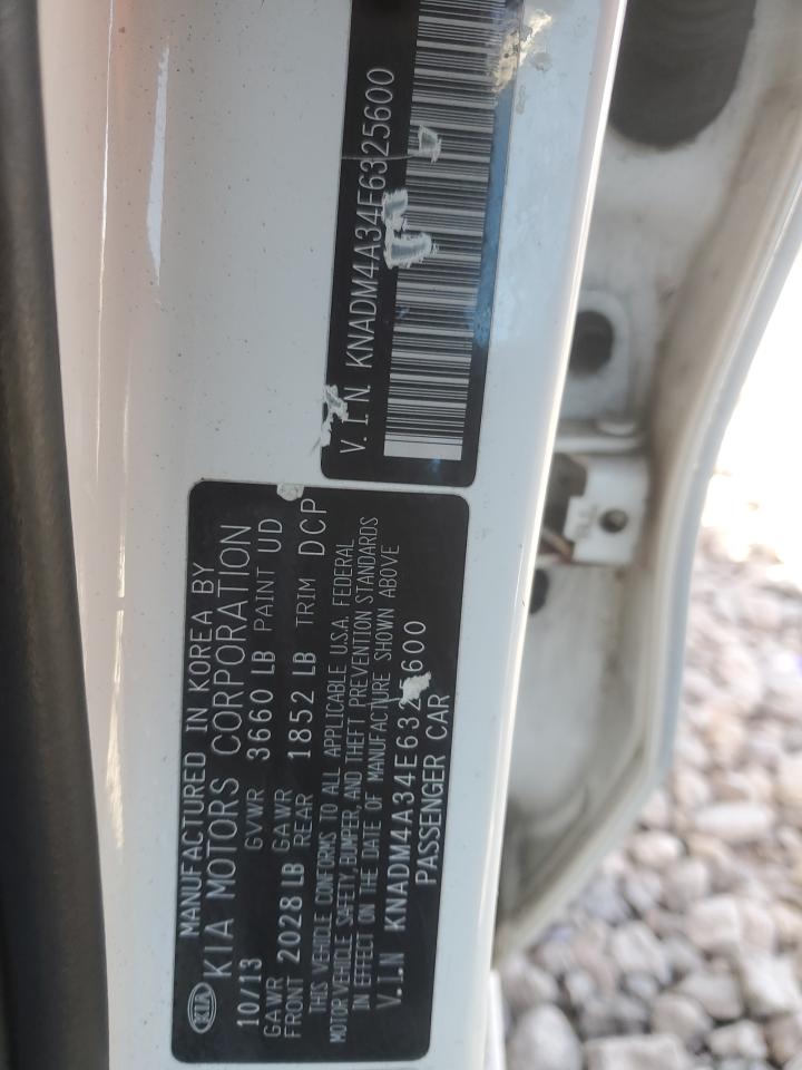 2014 Kia Rio Lx VIN: KNADM4A34E6325600 Lot: 93190795