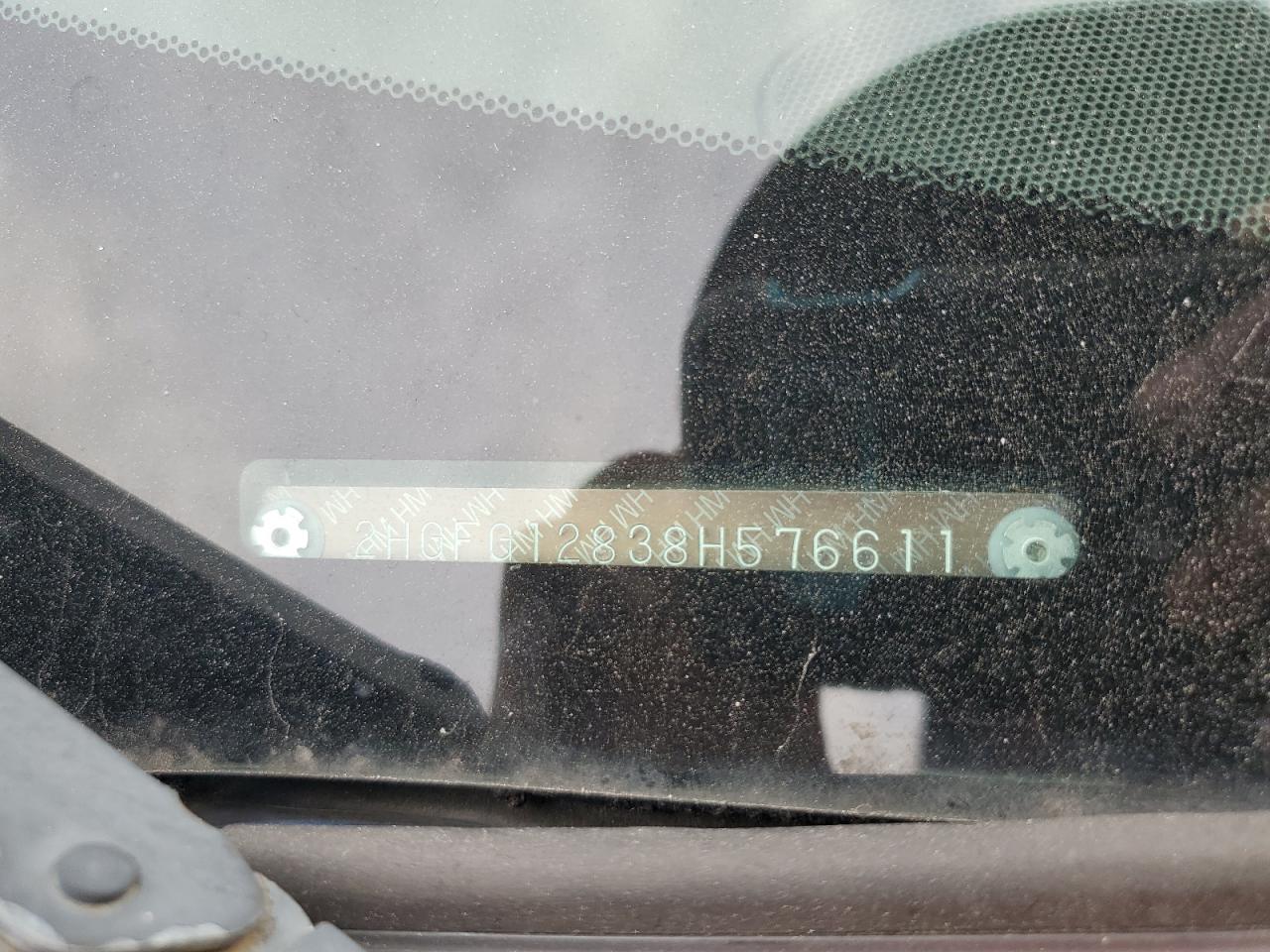 2008 Honda Civic Ex VIN: 2HGFG12838H576611 Lot: 90503415