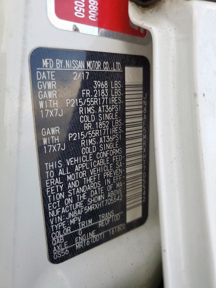 2017 Nissan Juke S VIN: JN8AF5MRXHT705542 Lot: 93618715