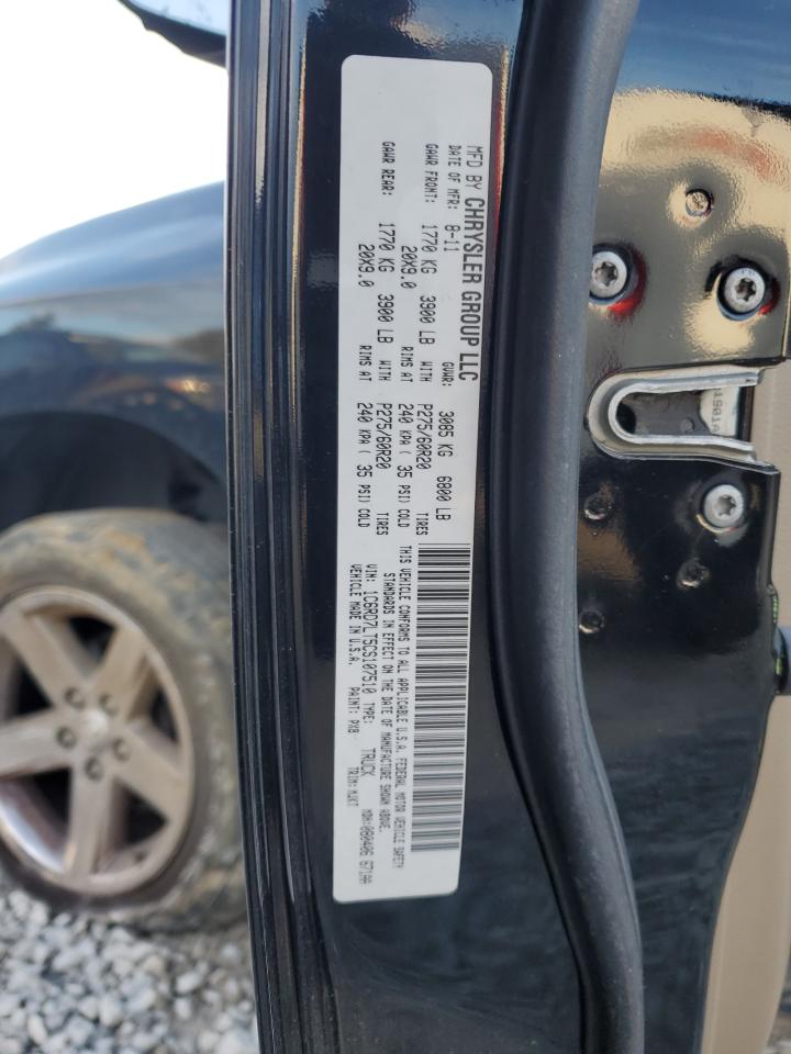 2012 Dodge Ram 1500 Slt VIN: 1C6RD7LT5CS107510 Lot: 91931585