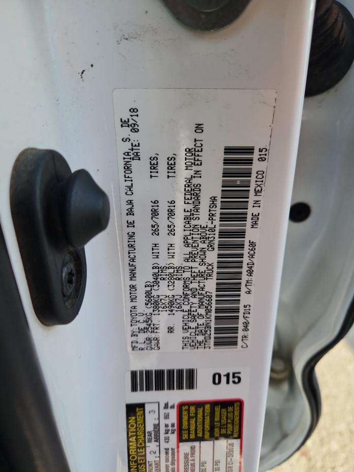 2019 Toyota Tacoma Double Cab VIN: 3TMDZ5BN1KM056607 Lot: 90448105