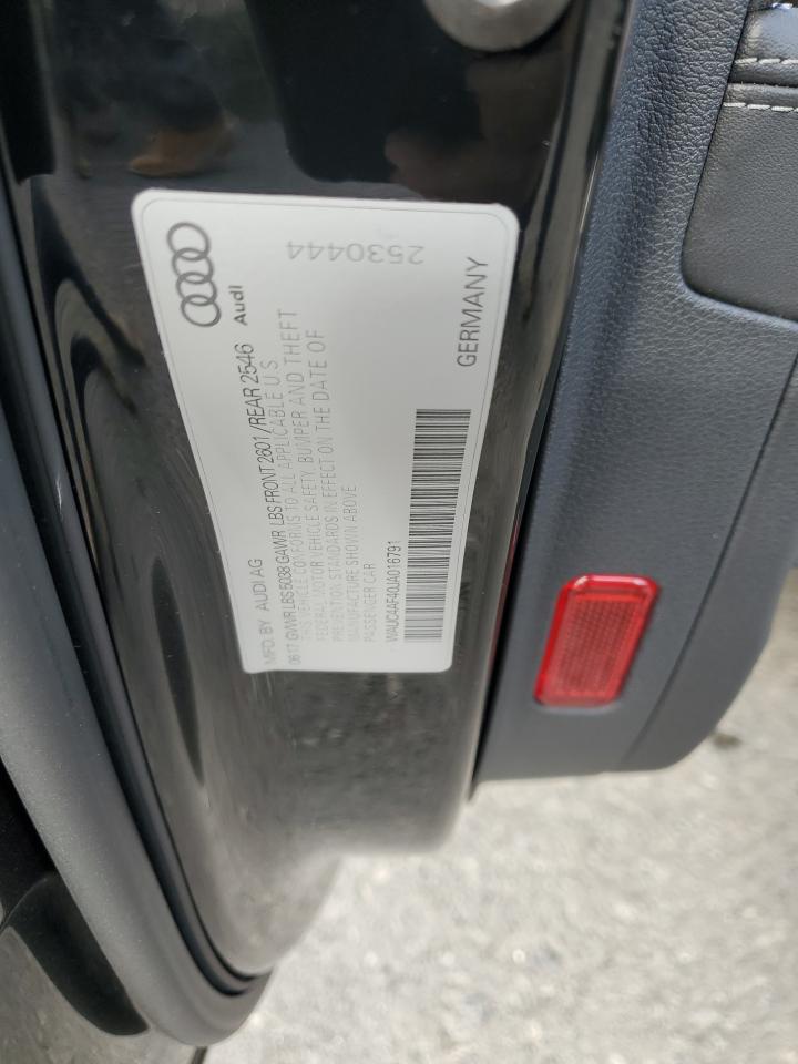 2018 Audi S4 Prestige VIN: WAUC4AF40JA016791 Lot: 91276965