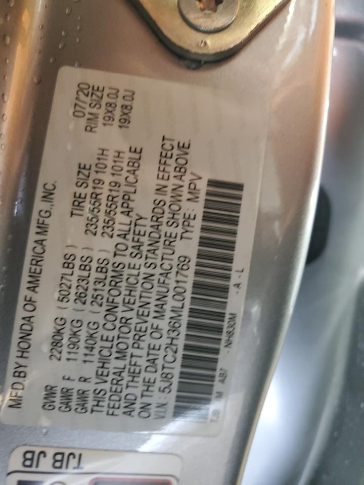 2021 Acura Rdx VIN: 5J8TC2H36ML001769 Lot: 93187565