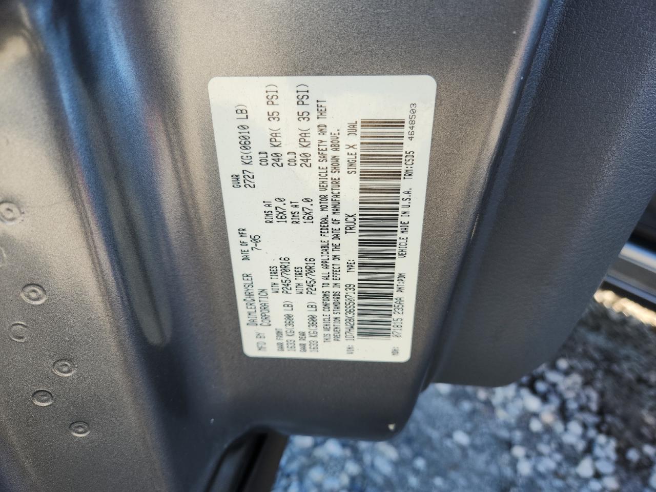 2006 Dodge Dakota Quad VIN: 1D7HW28K36S507139 Lot: 91178945