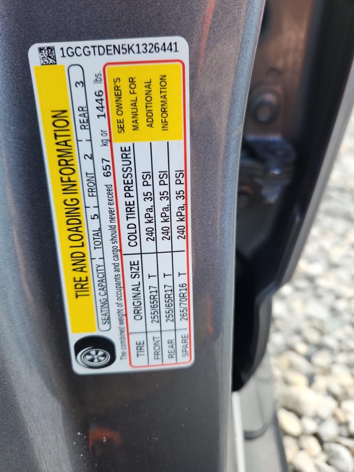 2019 Chevrolet Colorado Z71 VIN: 1GCGTDEN5K1326441 Lot: 90664505