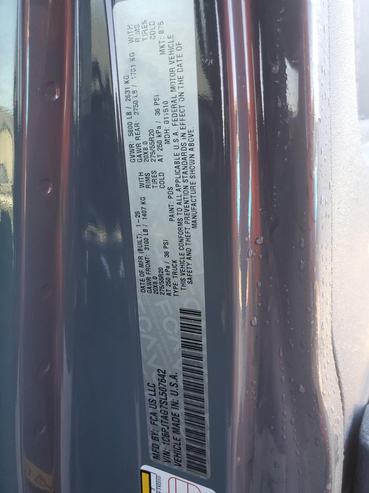 2025 Jeep Gladiator Sport VIN: 1C6PJTAG7SL507642 Lot: 91253285