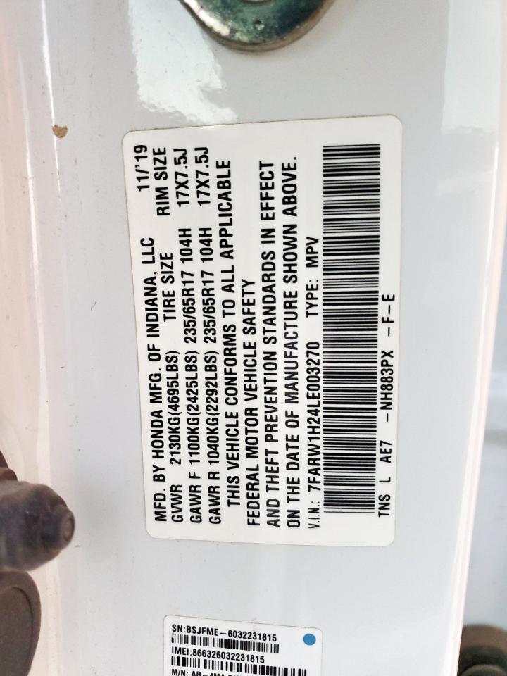 2020 Honda Cr-V Lx VIN: 7FARW1H24LE003270 Lot: 92473585