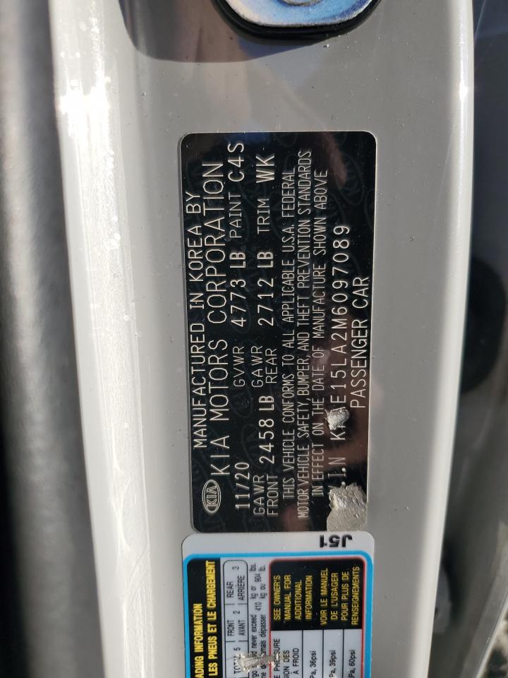 2021 Kia Stinger VIN: KNAE15LA2M6097089 Lot: 91162235