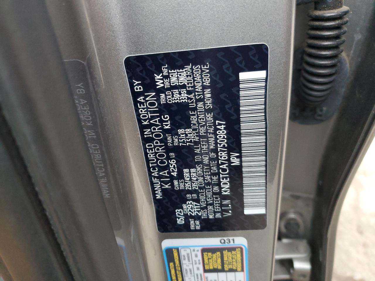 2024 Kia Seltos Sx VIN: KNDETCA76R7509847 Lot: 92230615