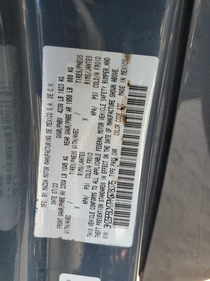 2023 Mazda 3 Preferred VIN: 3MZBPBCM7PM378075 Lot: 91295195