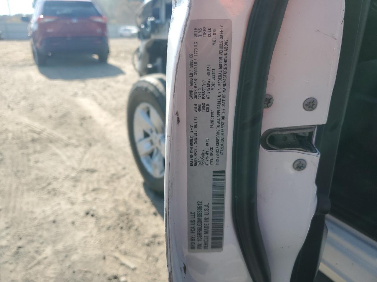 2021 Ram 1500 Classic Slt VIN: 1C6RR6LG3MS539612 Lot: 91035615