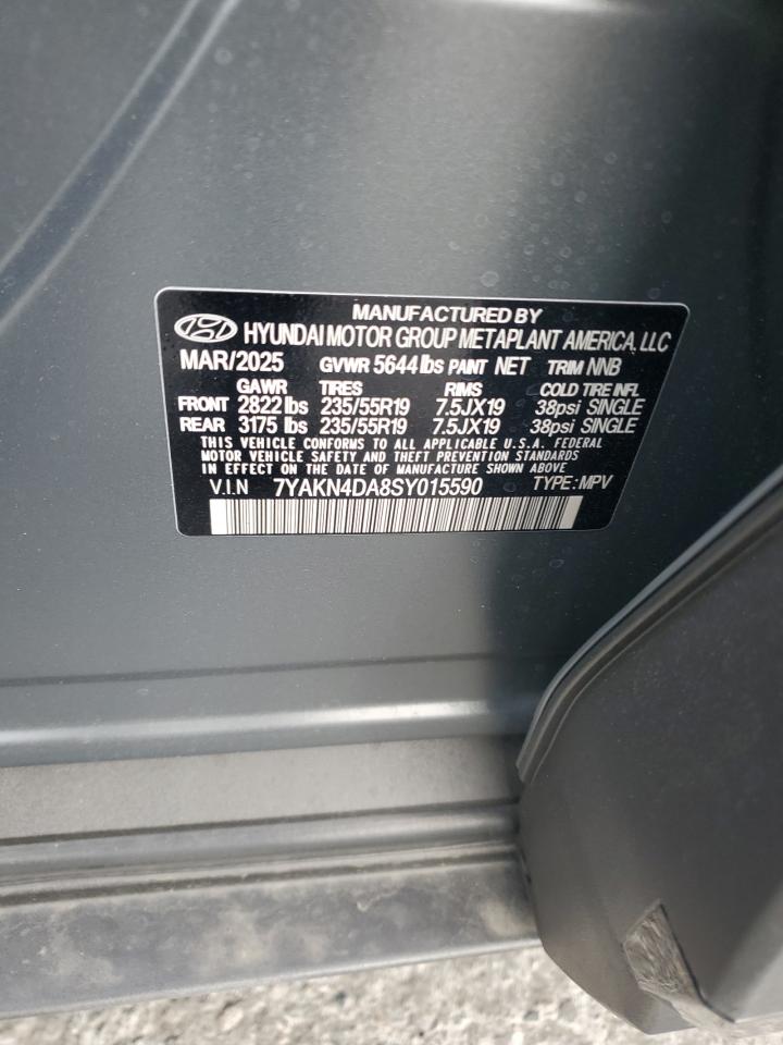 2025 Hyundai Ioniq 5 Sel VIN: 7YAKN4DA8SY015590 Lot: 92941525