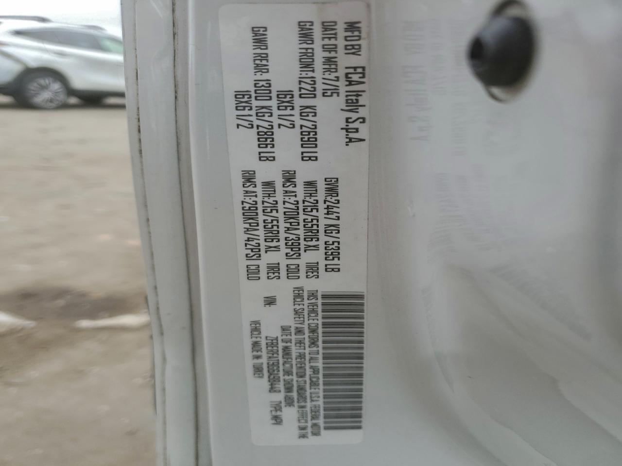 2016 Ram Promaster City VIN: ZFBERFAT9G6A98448 Lot: 93741205