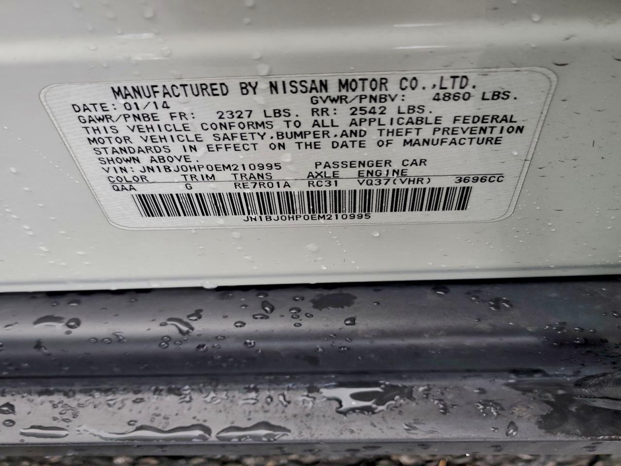 2014 Infiniti Qx50 VIN: JN1BJ0HP0EM210995 Lot: 93722115