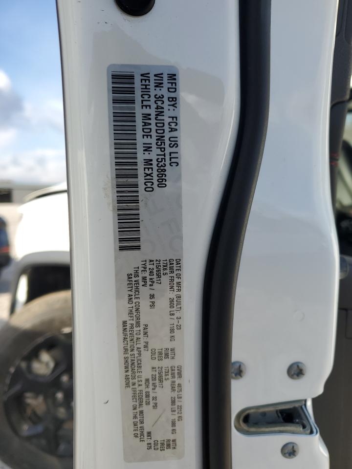 2023 Jeep Compass Trailhawk VIN: 3C4NJDDN5PT538660 Lot: 91896875