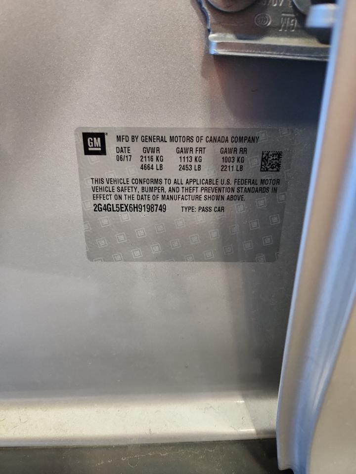 2017 Buick Regal Sport Touring VIN: 2G4GL5EX6H9198749 Lot: 92483605