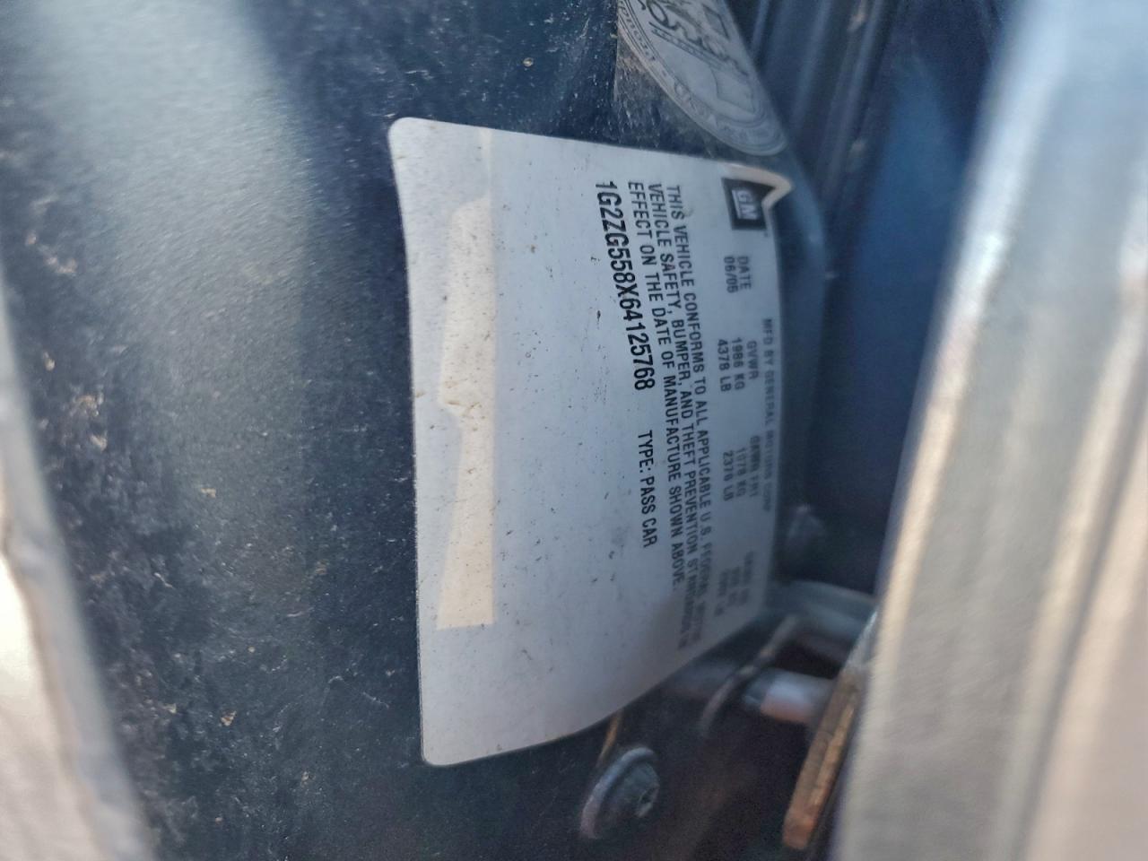 2006 Pontiac G6 Se1 VIN: 1G2ZG558X64125768 Lot: 93335675