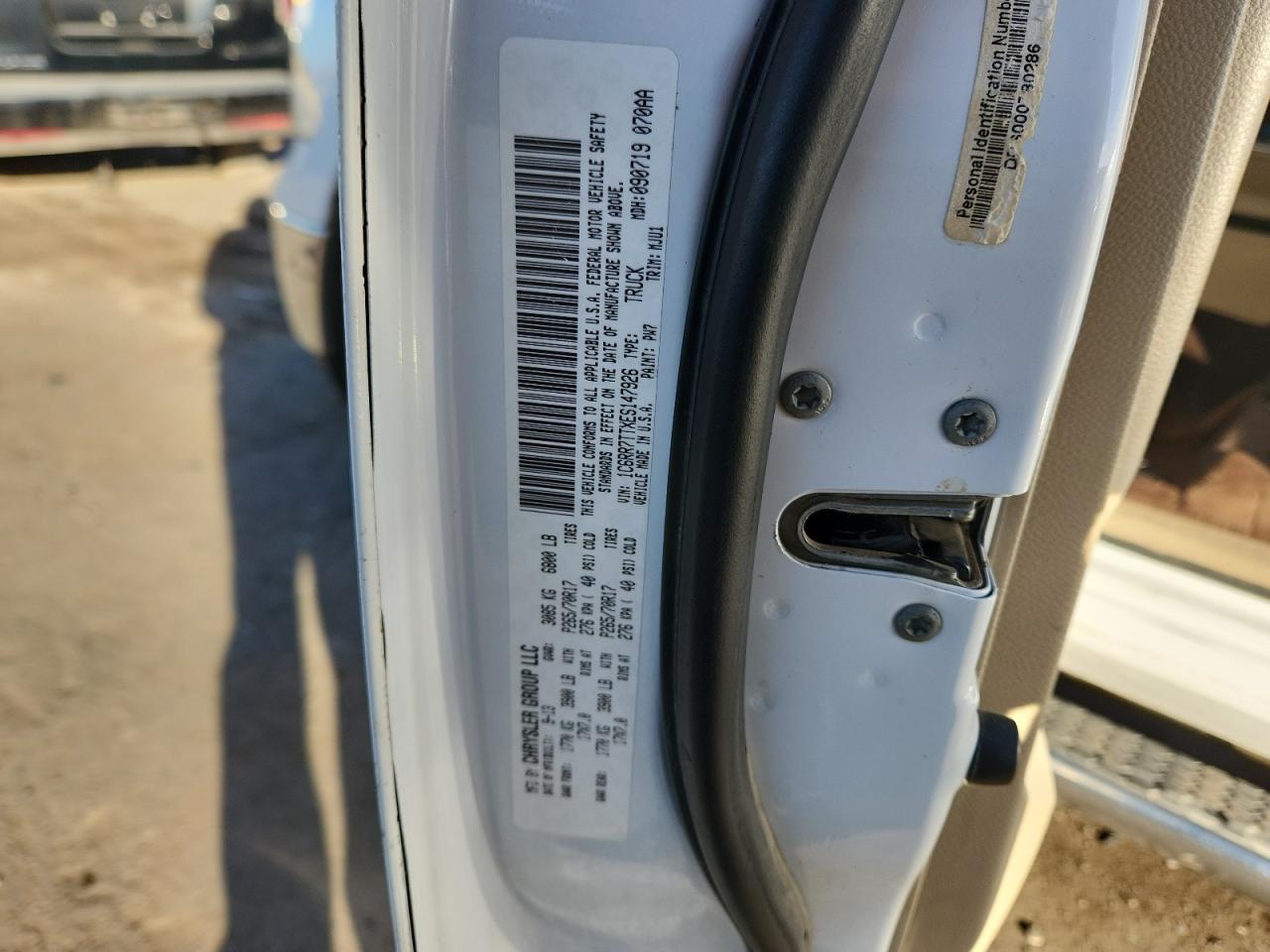 2014 Ram 1500 Slt VIN: 1C6RR7TTXES147926 Lot: 92424625