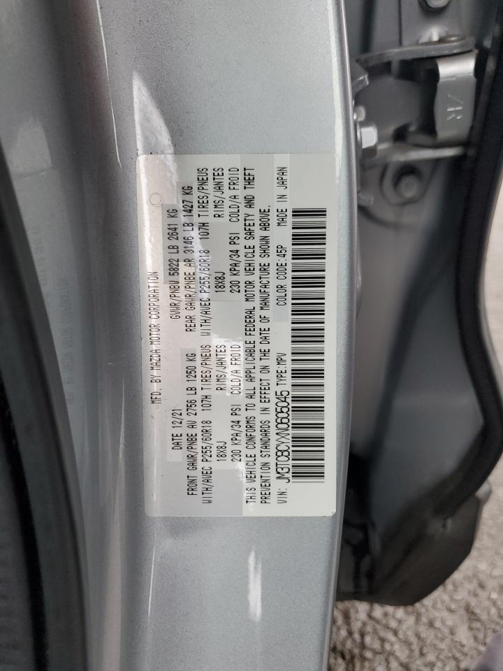 2022 Mazda Cx-9 Touring VIN: JM3TCBCYXN0605045 Lot: 91611395