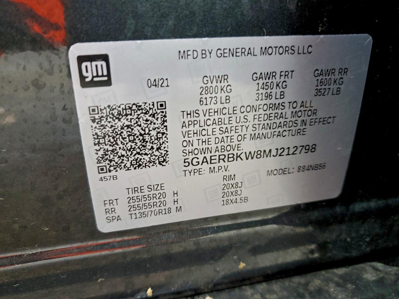 2021 Buick Enclave Essence VIN: 5GAERBKW8MJ212798 Lot: 93835025