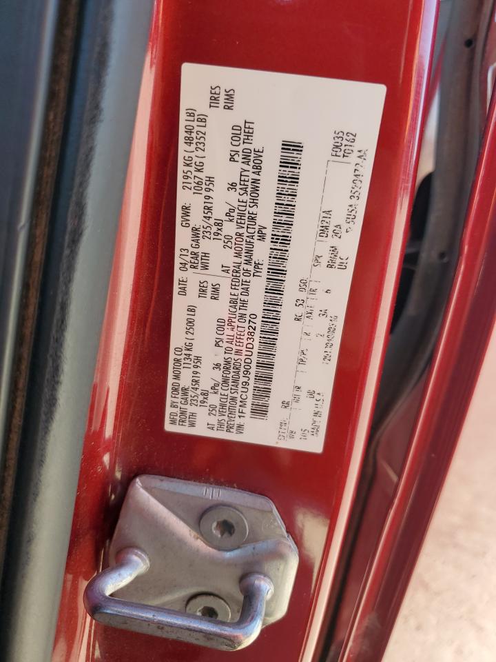 2013 Ford Escape Titanium VIN: 1FMCU9J90DUD38270 Lot: 92275755